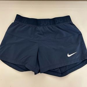 Nike shorts with spandex underneath, XS, Navy